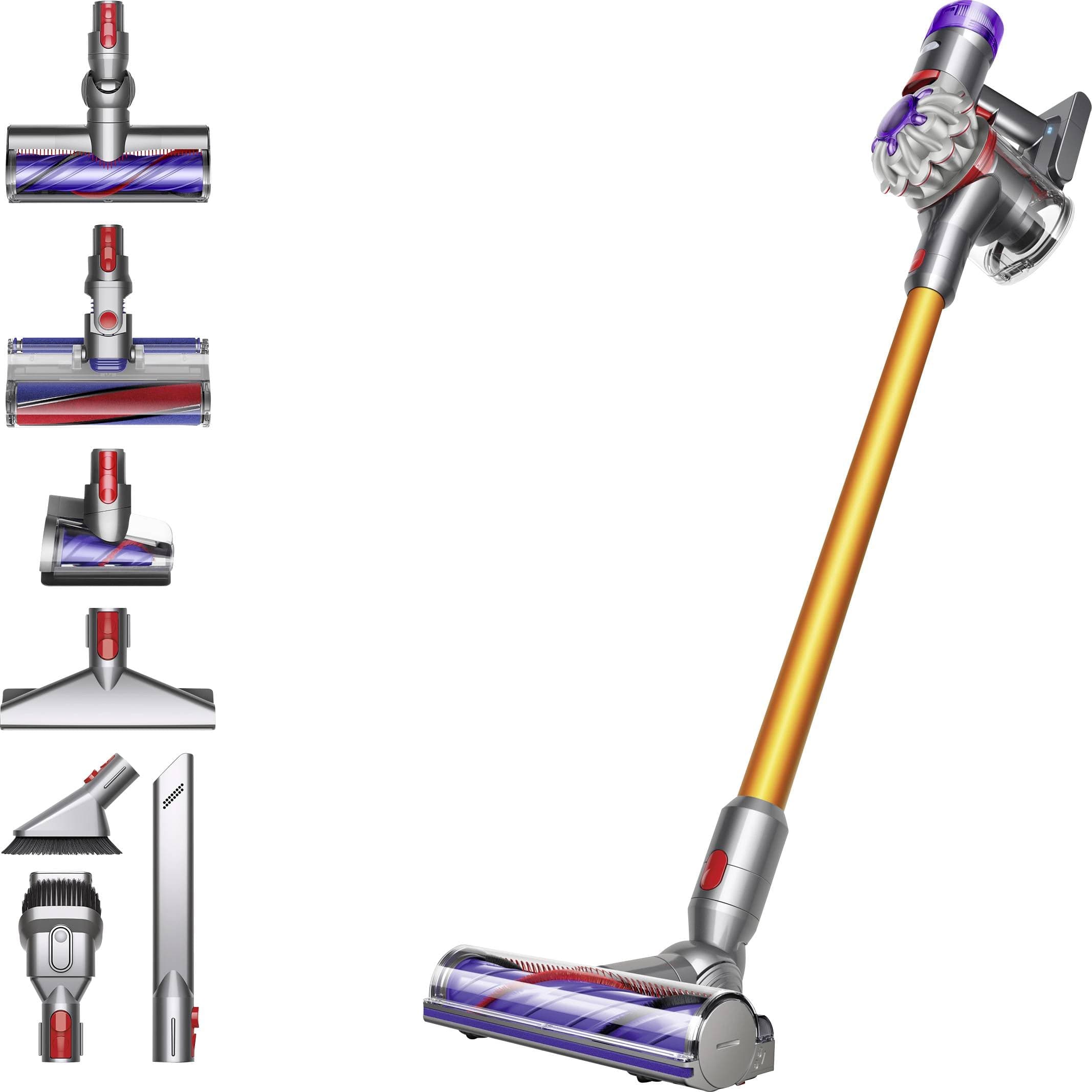 dyson V8 Absolute Silber-Gelb 476547-01 Akku-Zyklon-Staubsauger 21.6 V inkl. Ladegerät, Zyklon-Technik, inkl. Akku, Beut - Bild 1