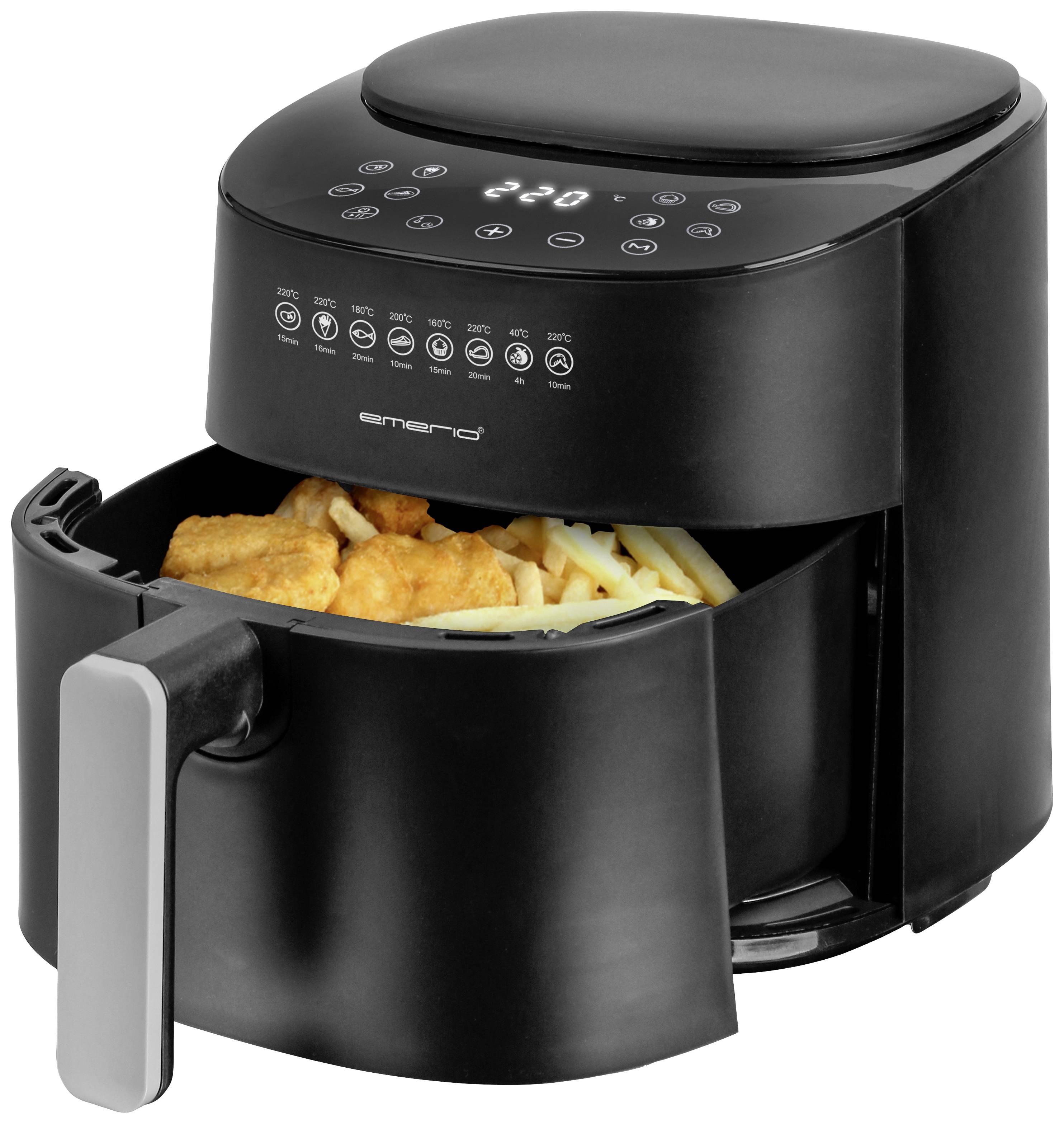 EMERIO AF-129369 Heißluft-Fritteuse 4.5 l 1300 W Schwarz